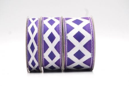 AI-Generated Design Woven Ribbon Collection-1 - Purple Diamond Delight Woven Ribbon_AI-K